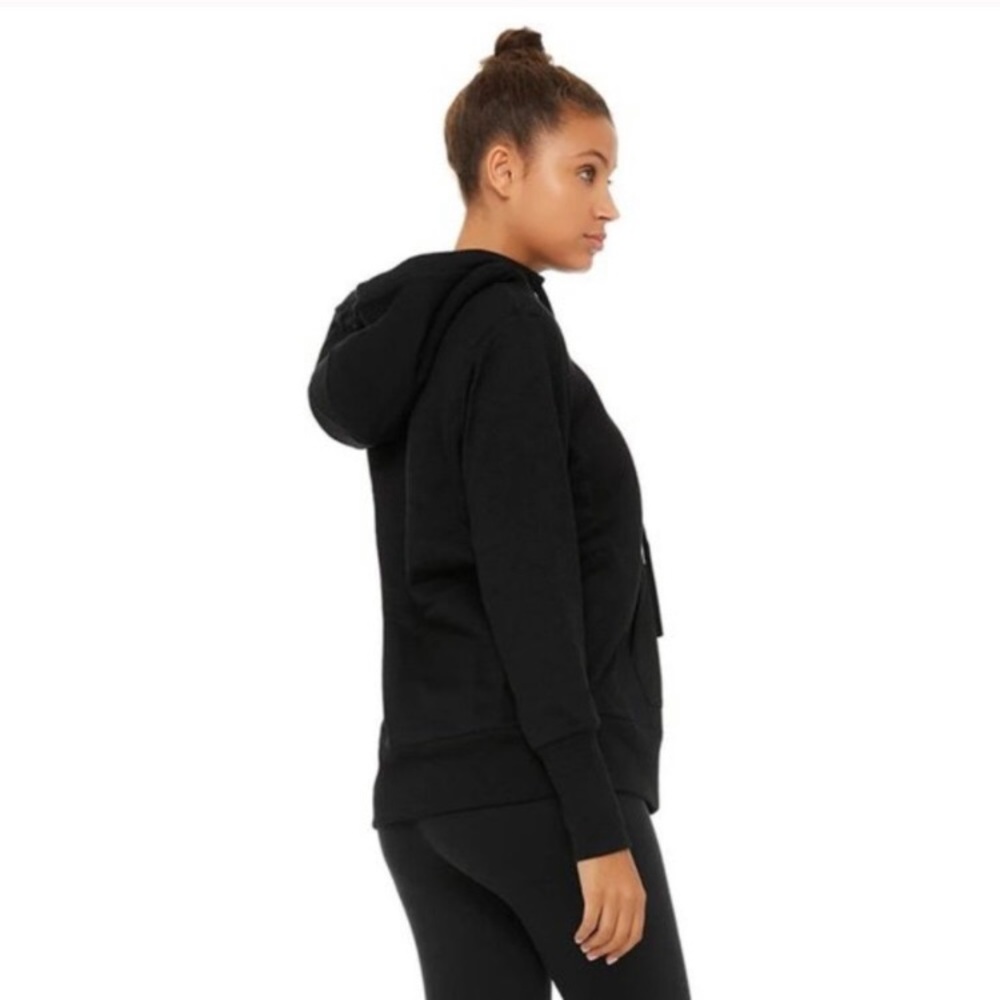 NWT ALO Yoga Heat Up Black Hoodie Sweatshirt - Picture 2 of 8